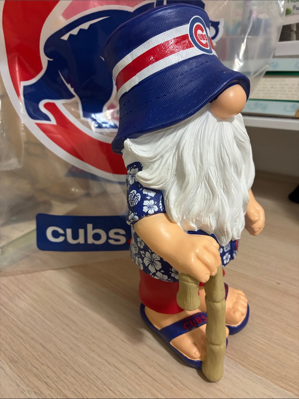 Chicago Cubs Bucket Hat Gnome Figurine - Picture 4 of 7